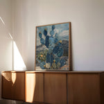 Denim Decor Prickly Pear Cactus Desert Landscape Print #1 - Tejas Country Club