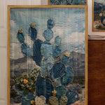 Denim Decor Prickly Pear Cactus Desert Landscape Print #1 - Tejas Country Club