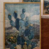 Denim Decor Prickly Pear Cactus Desert Landscape Print #1 - Tejas Country Club