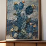 Denim Decor Prickly Pear Cactus Desert Landscape Print #2 - Tejas Country Club