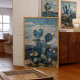 Denim Decor Prickly Pear Cactus Desert Landscape Print #2 - Tejas Country Club