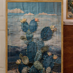 Denim Decor Prickly Pear Cactus Desert Landscape Print #2 - Tejas Country Club