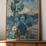 Denim Decor Prickly Pear Cactus Desert Landscape Print #3 - Tejas Country Club