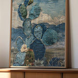 Denim Decor Prickly Pear Cactus Desert Landscape Print #3 - Tejas Country Club