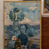 Denim Decor Prickly Pear Cactus Desert Landscape Print #3 - Tejas Country Club