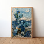 Denim Decor Prickly Pear Cactus Desert Landscape Print #3 - Tejas Country Club