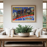Howdy From Dallas Vintage Postcard Print - Tejas Country Club