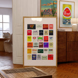Dallas Texas Matchbook Collage Art Poster - Tejas Country Club