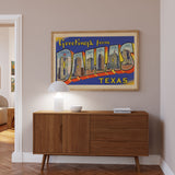 Greetings From Dallas Texas Vintage Postcard Print - Tejas Country Club
