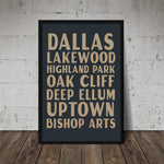 Dallas Texas Subway Scroll - Tejas Country Club