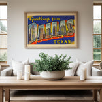Greetings From Dallas Texas Vintage Postcard Print - Tejas Country Club