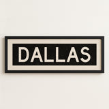 Framed Dallas Bus Scroll Sign - Tejas Country Club