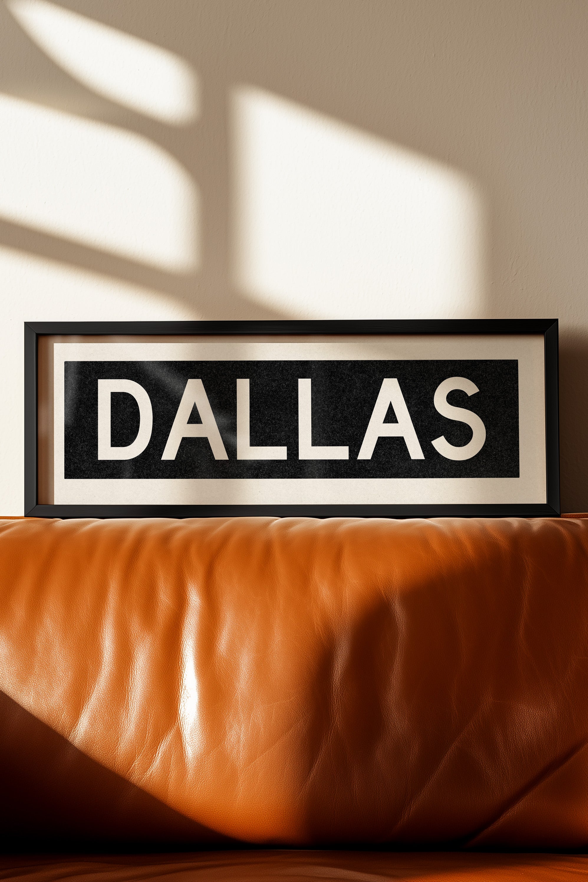 Framed Dallas Bus Scroll Sign - Tejas Country Club