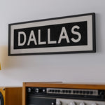 Framed Dallas Bus Scroll Sign - Tejas Country Club