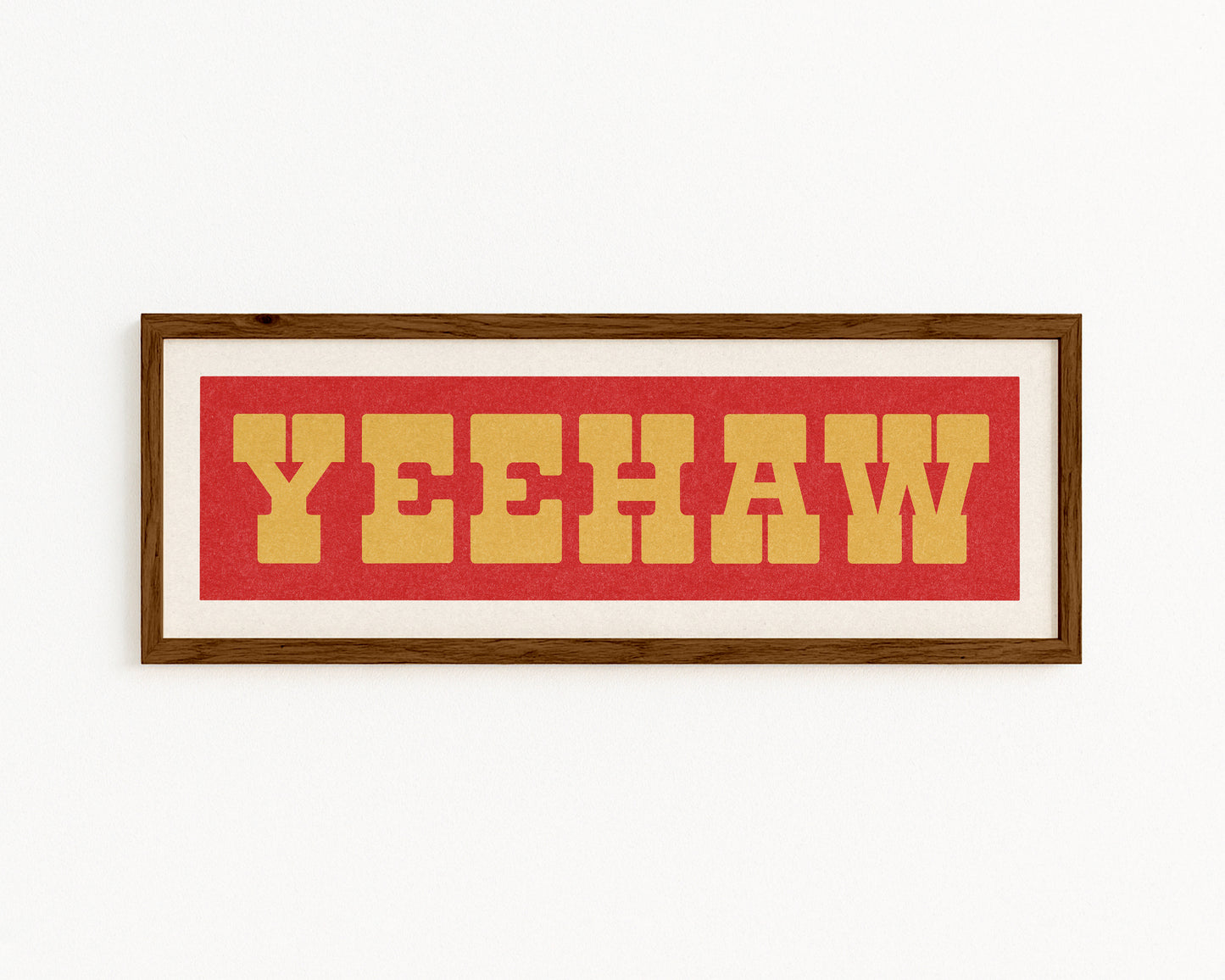 YEEHAW Sign Red & Gold Art Print
