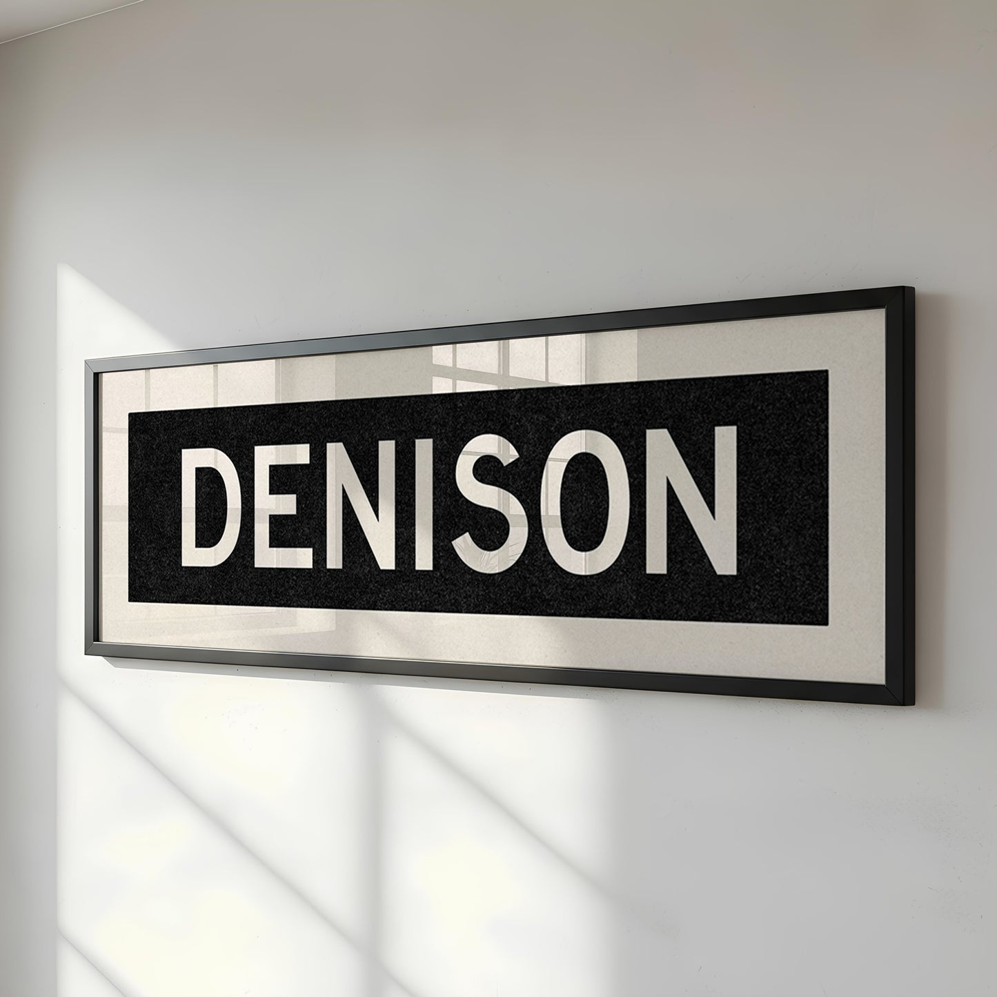 Framed Denison Texas Bus Scroll
