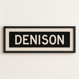 Framed Denison Texas Bus Scroll