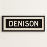 Framed Denison Texas Bus Scroll