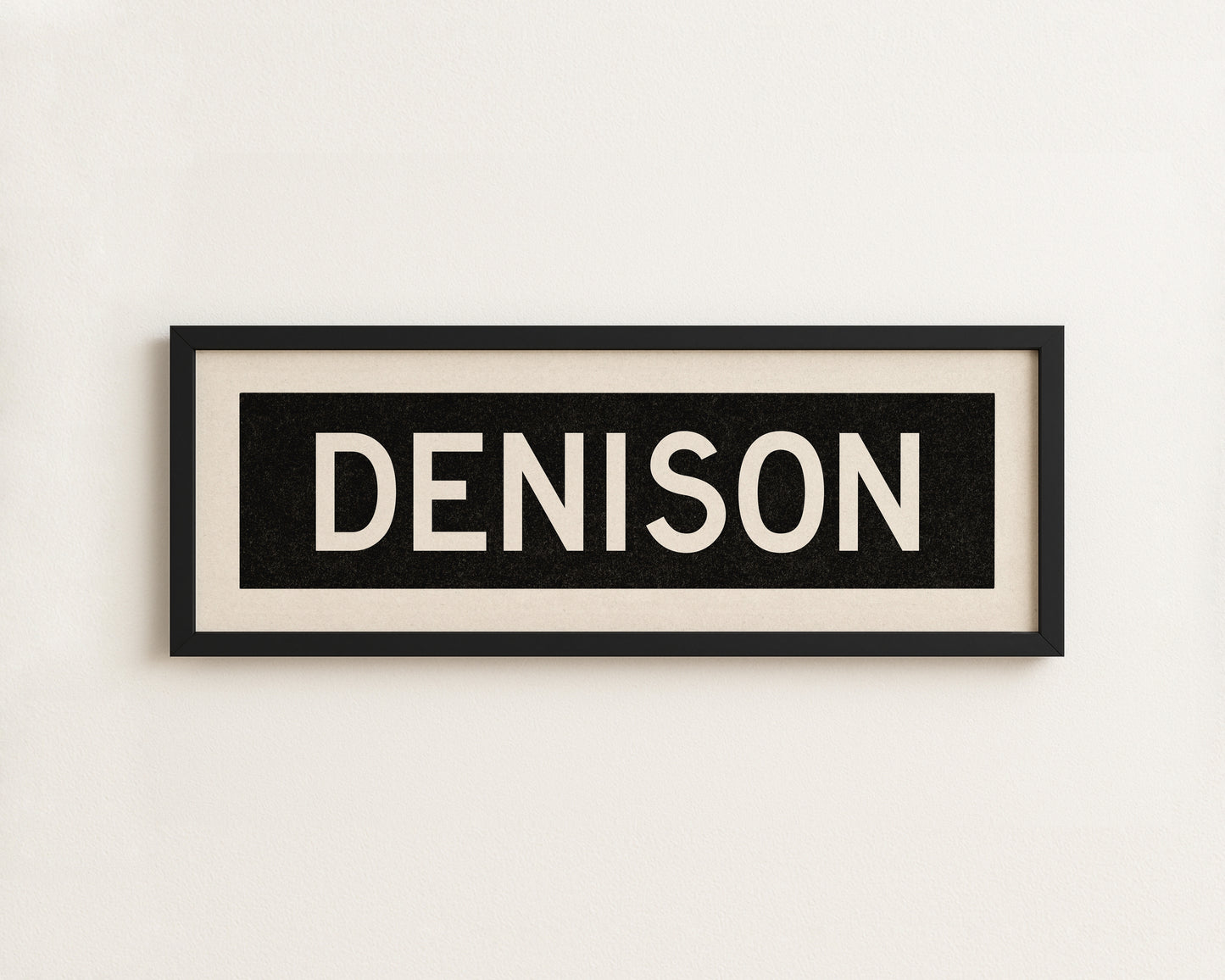 Framed Denison Texas Bus Scroll
