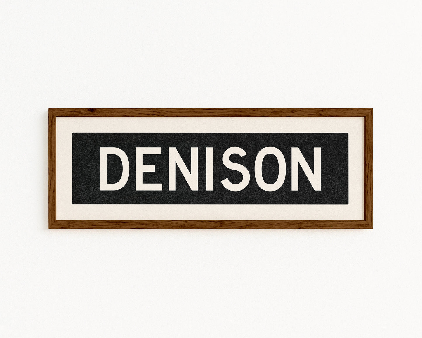 Framed Denison Texas Bus Scroll