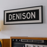 Framed Denison Texas Bus Scroll