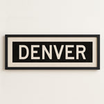 Framed Denver Colorado Bus Scroll - Tejas Country Club