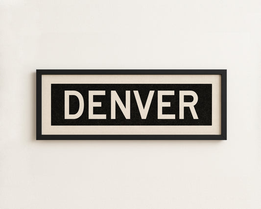Framed Denver Colorado Bus Scroll