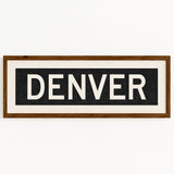 Framed Denver Colorado Bus Scroll - Tejas Country Club