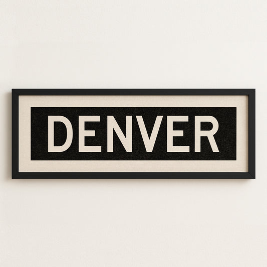 Framed Denver Colorado Bus Scroll
