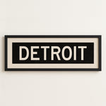 Framed Detroit Michigan Bus Scroll - Tejas Country Club