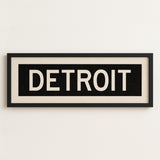 Framed Detroit Michigan Bus Scroll - Tejas Country Club