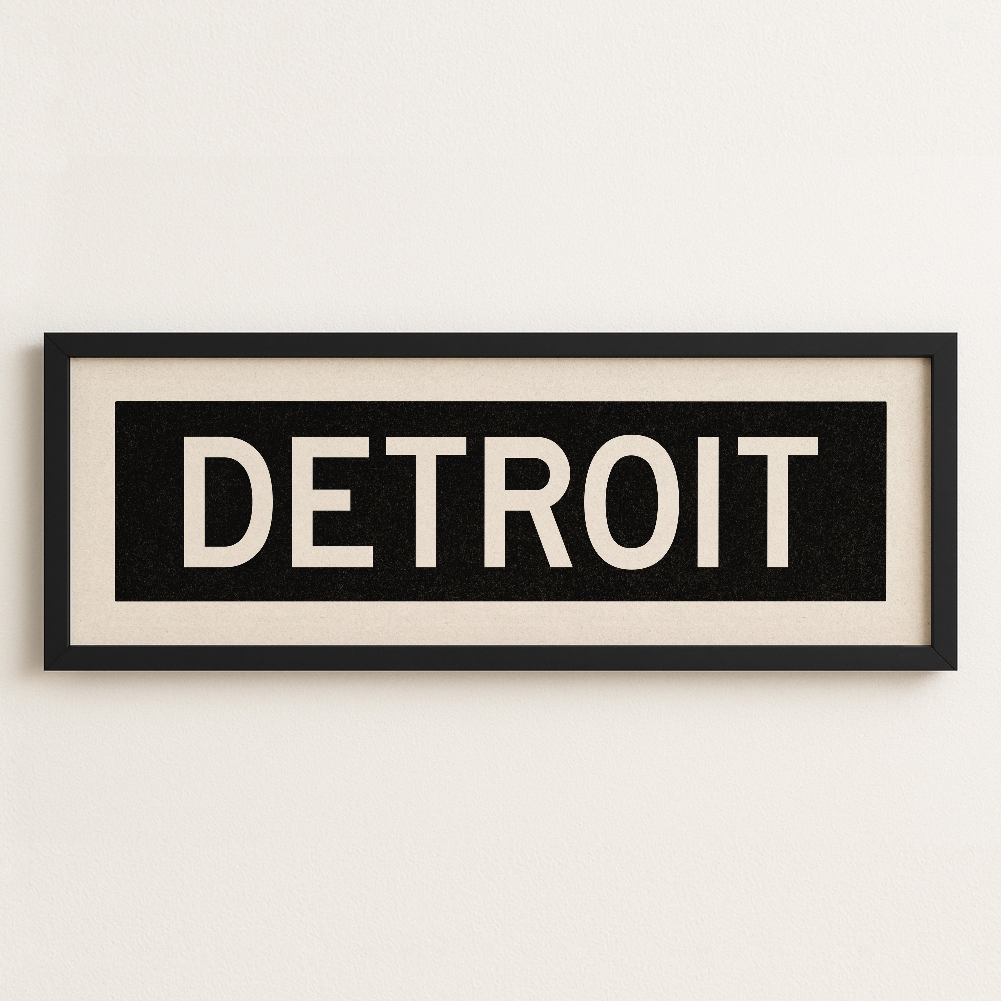 Framed Detroit Michigan Bus Scroll - Tejas Country Club