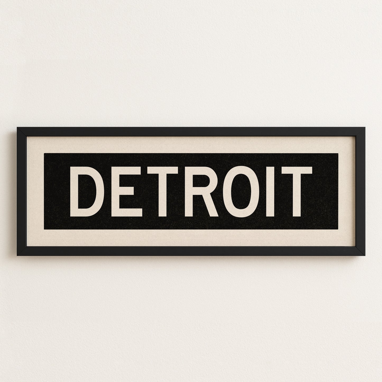 Framed Detroit Michigan Bus Scroll