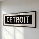 Framed Detroit Michigan Bus Scroll - Tejas Country Club