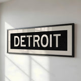 Framed Detroit Michigan Bus Scroll - Tejas Country Club