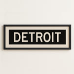 Framed Detroit Michigan Bus Scroll - Tejas Country Club