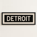 Framed Detroit Michigan Bus Scroll - Tejas Country Club