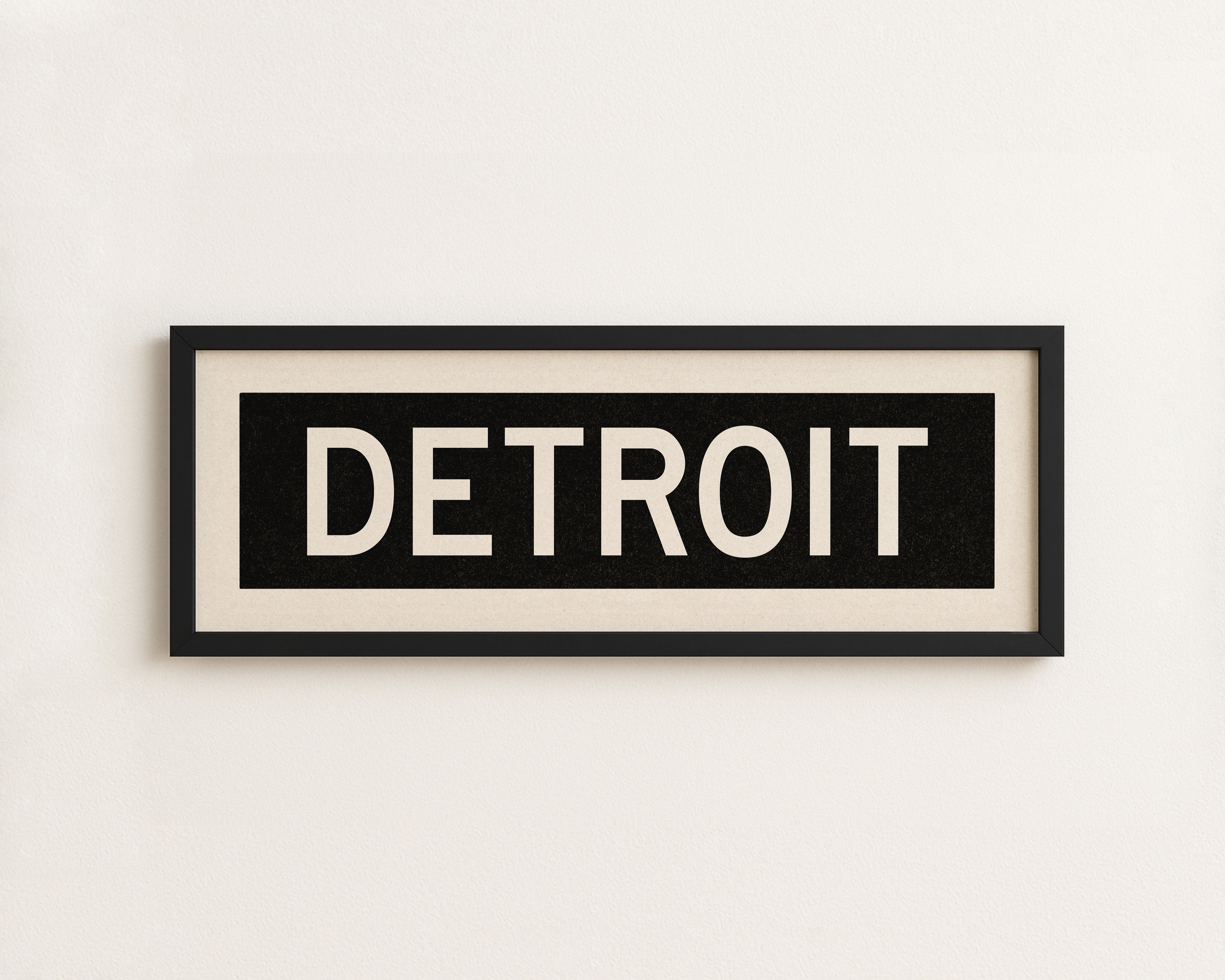 Framed Detroit Michigan Bus Scroll - Tejas Country Club