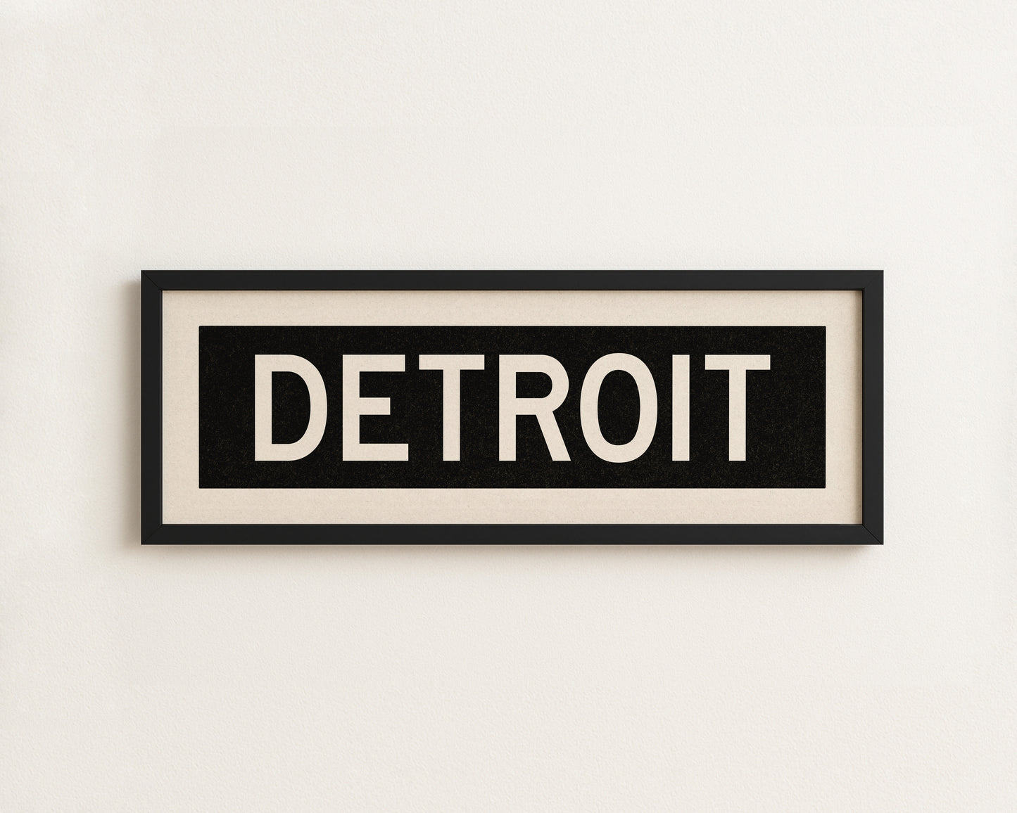 Framed Detroit Michigan Bus Scroll