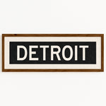 Framed Detroit Michigan Bus Scroll - Tejas Country Club