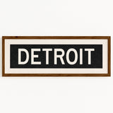 Framed Detroit Michigan Bus Scroll - Tejas Country Club