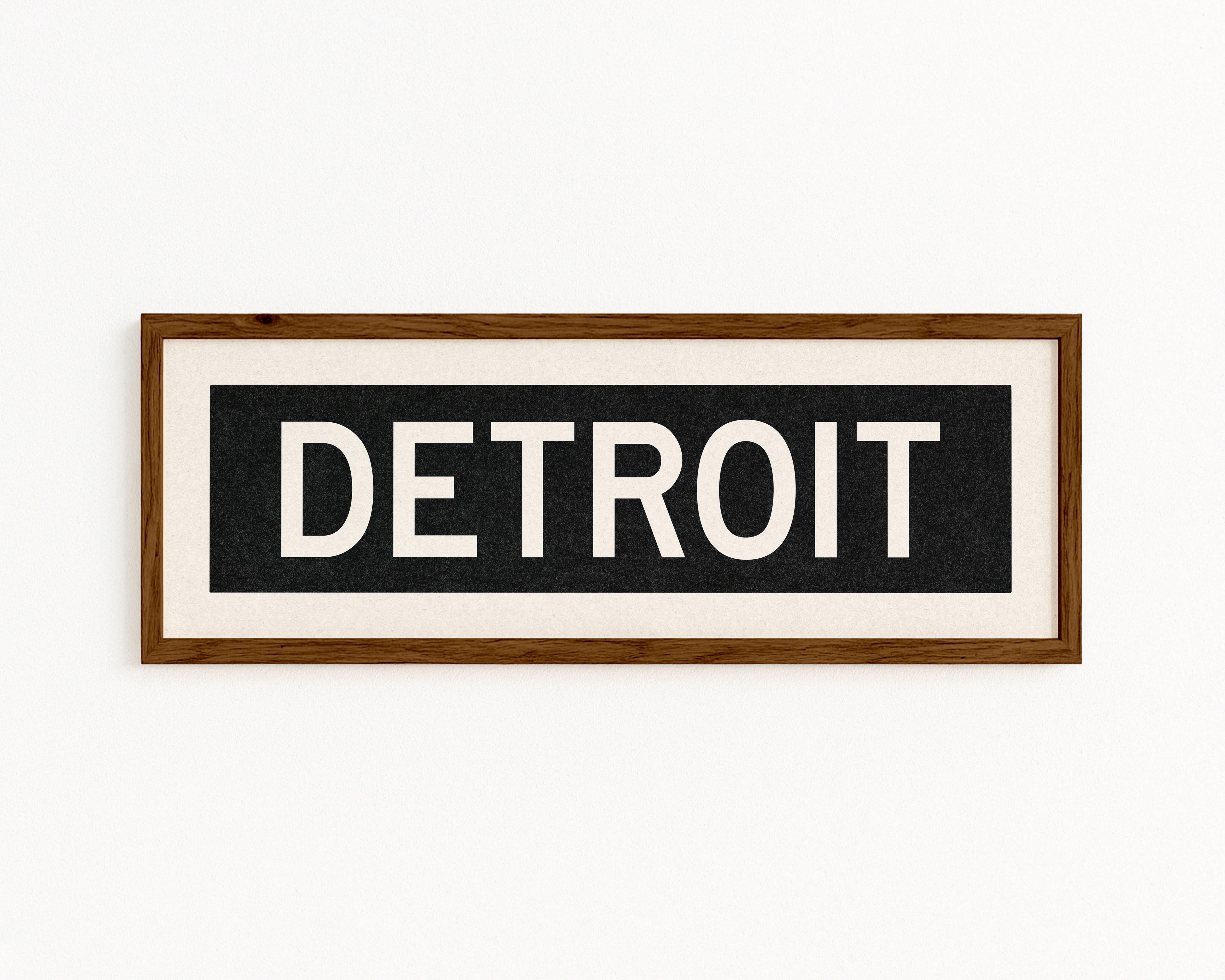 Framed Detroit Michigan Bus Scroll - Tejas Country Club
