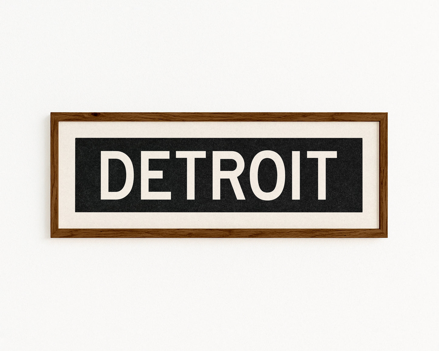 Framed Detroit Michigan Bus Scroll