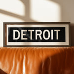 Framed Detroit Michigan Bus Scroll - Tejas Country Club