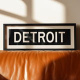Framed Detroit Michigan Bus Scroll - Tejas Country Club