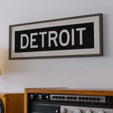 Framed Detroit Michigan Bus Scroll - Tejas Country Club