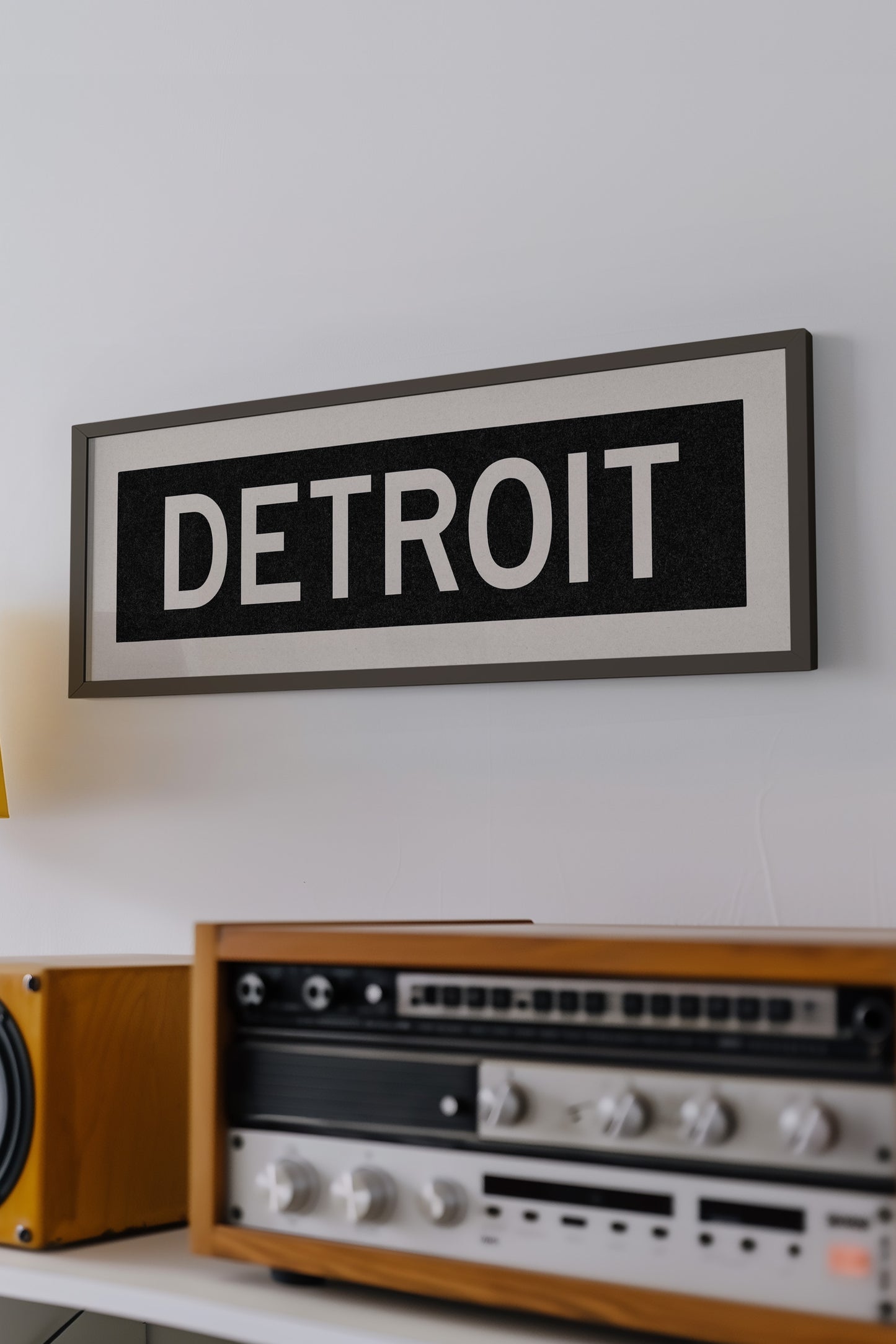 Framed Detroit Michigan Bus Scroll