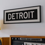 Framed Detroit Michigan Bus Scroll - Tejas Country Club