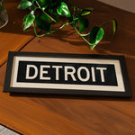 Framed Detroit Michigan Bus Scroll - Tejas Country Club
