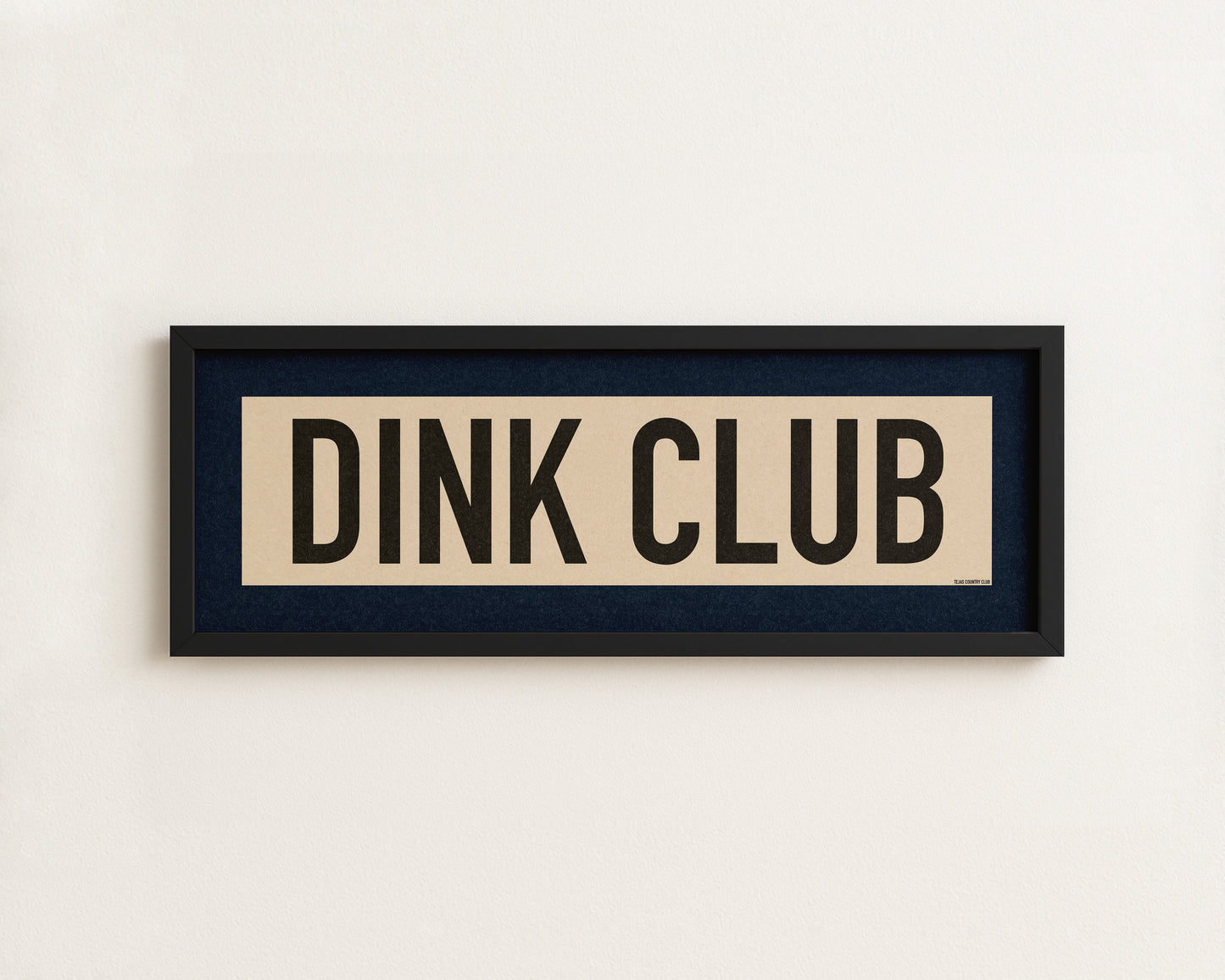 Framed Dink Club Pickleball Art Scroll Sign
